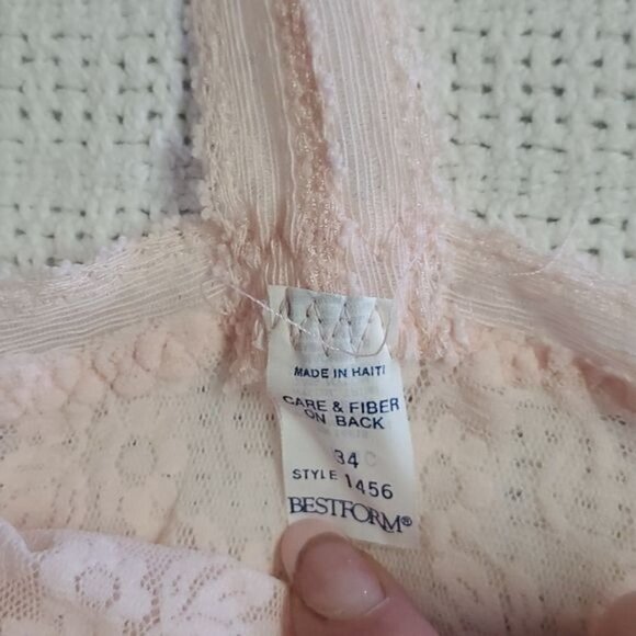 Bestform Vintage Soft Pink Body Lace Sz. 34B Lingerie - Picture 4 of 8